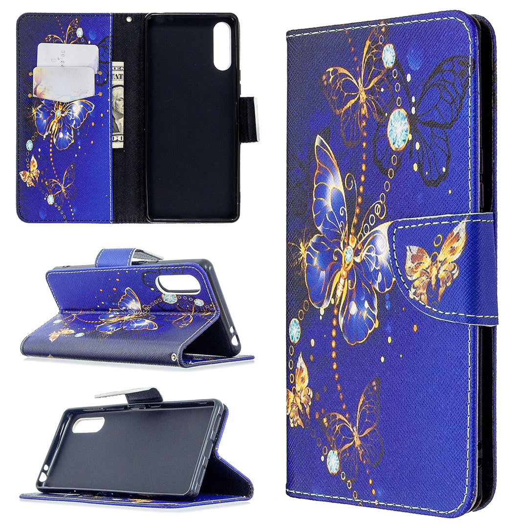 Pattern Printing Case Wallet Stand Leather Cover for Sony Xperia L4
