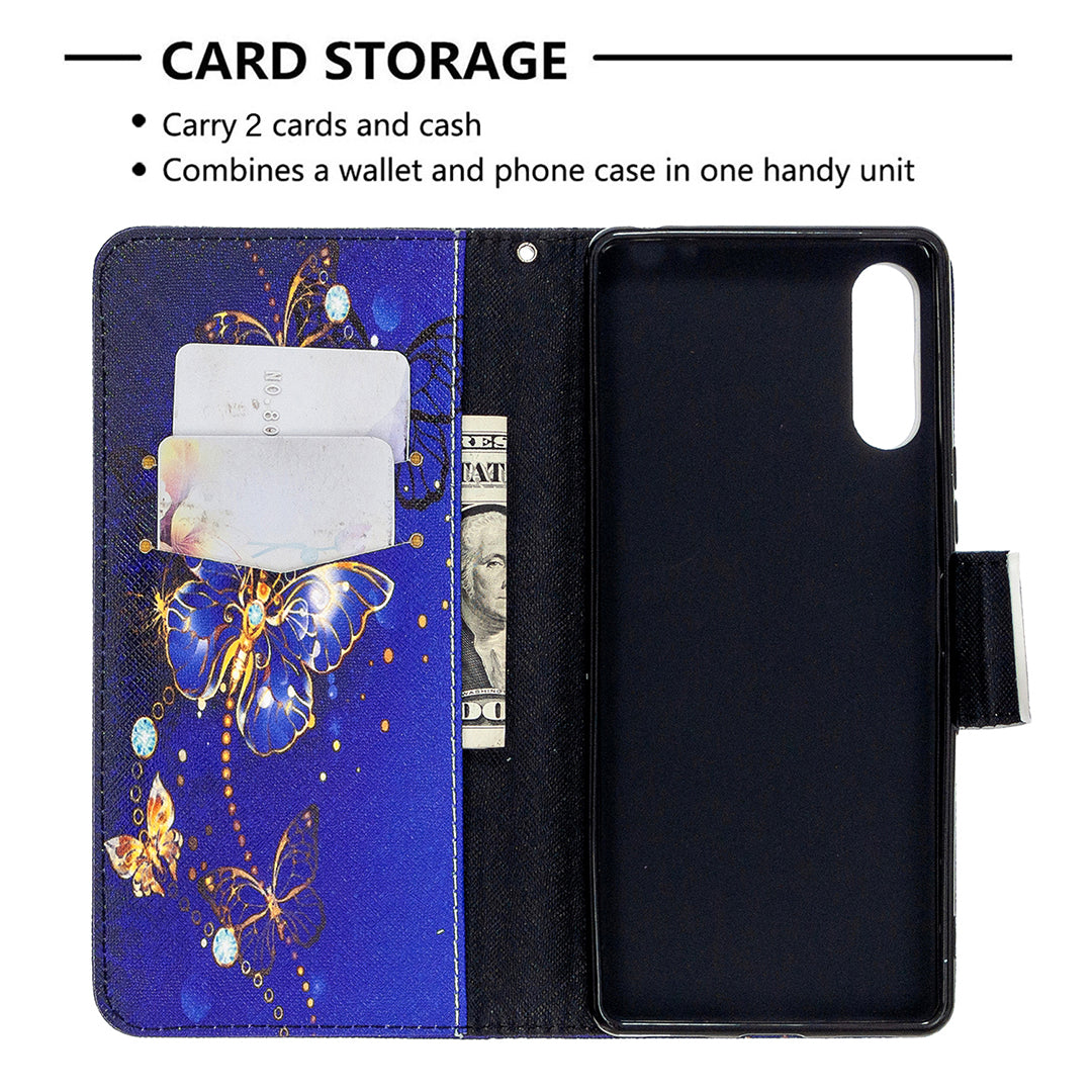 Pattern Printing Case Wallet Stand Leather Cover for Sony Xperia L4