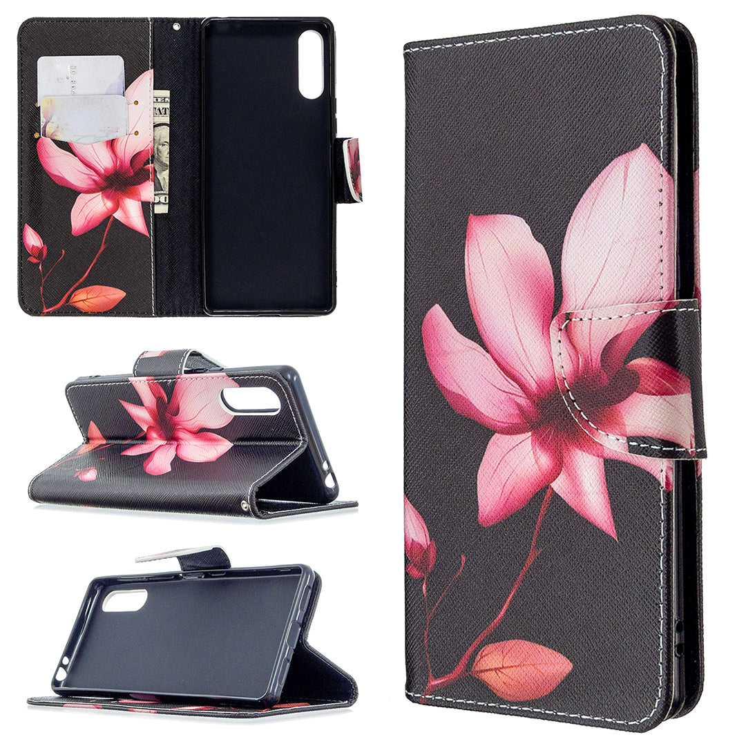 Pattern Printing Case Wallet Stand Leather Cover for Sony Xperia L4
