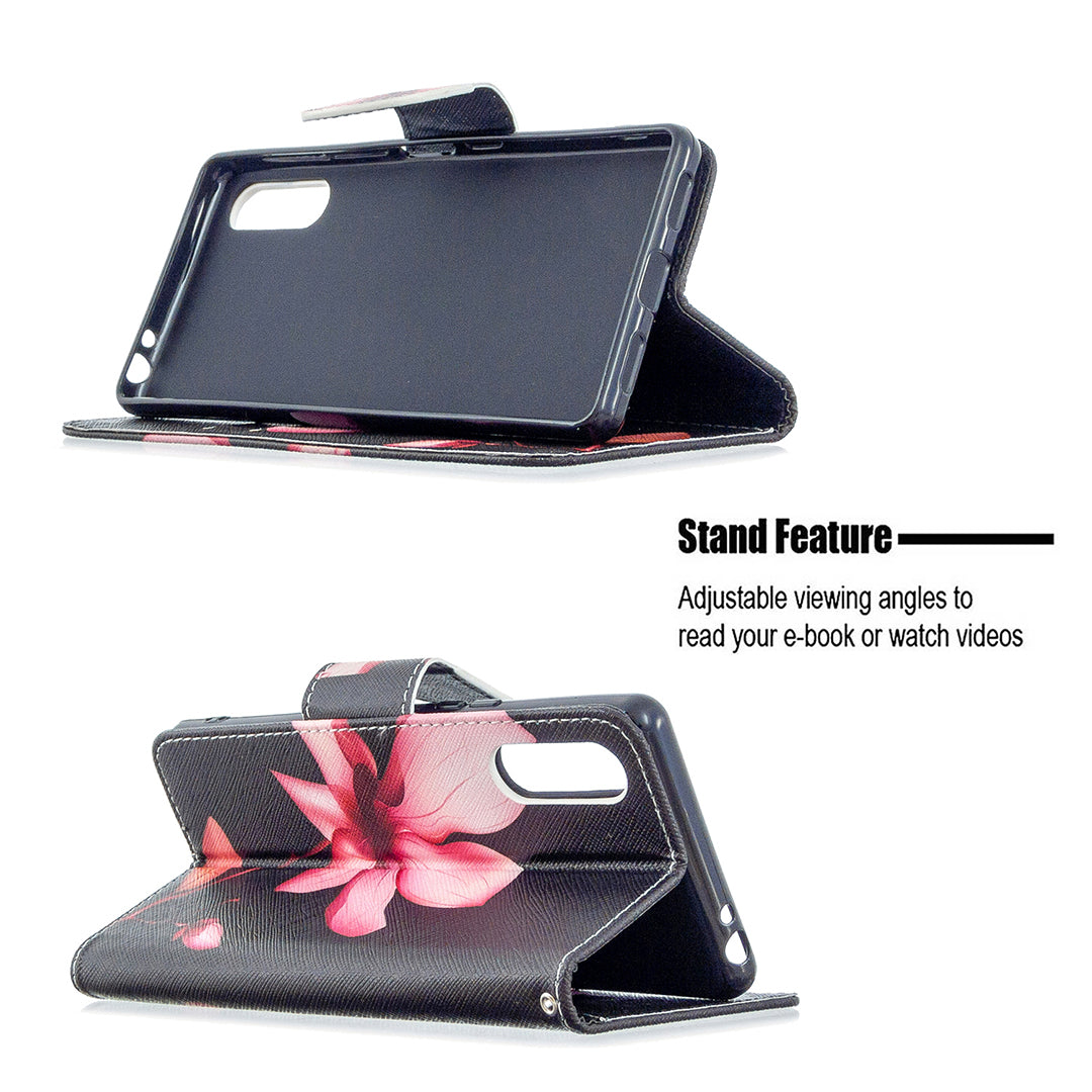 Pattern Printing Case Wallet Stand Leather Cover for Sony Xperia L4