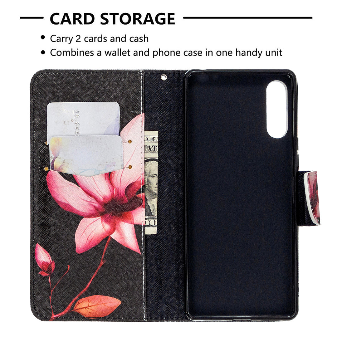 Pattern Printing Case Wallet Stand Leather Cover for Sony Xperia L4
