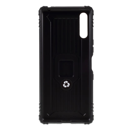 Finger Ring TPU Phone Cover Case with Magnetic Sheet for Sony Xperia L4