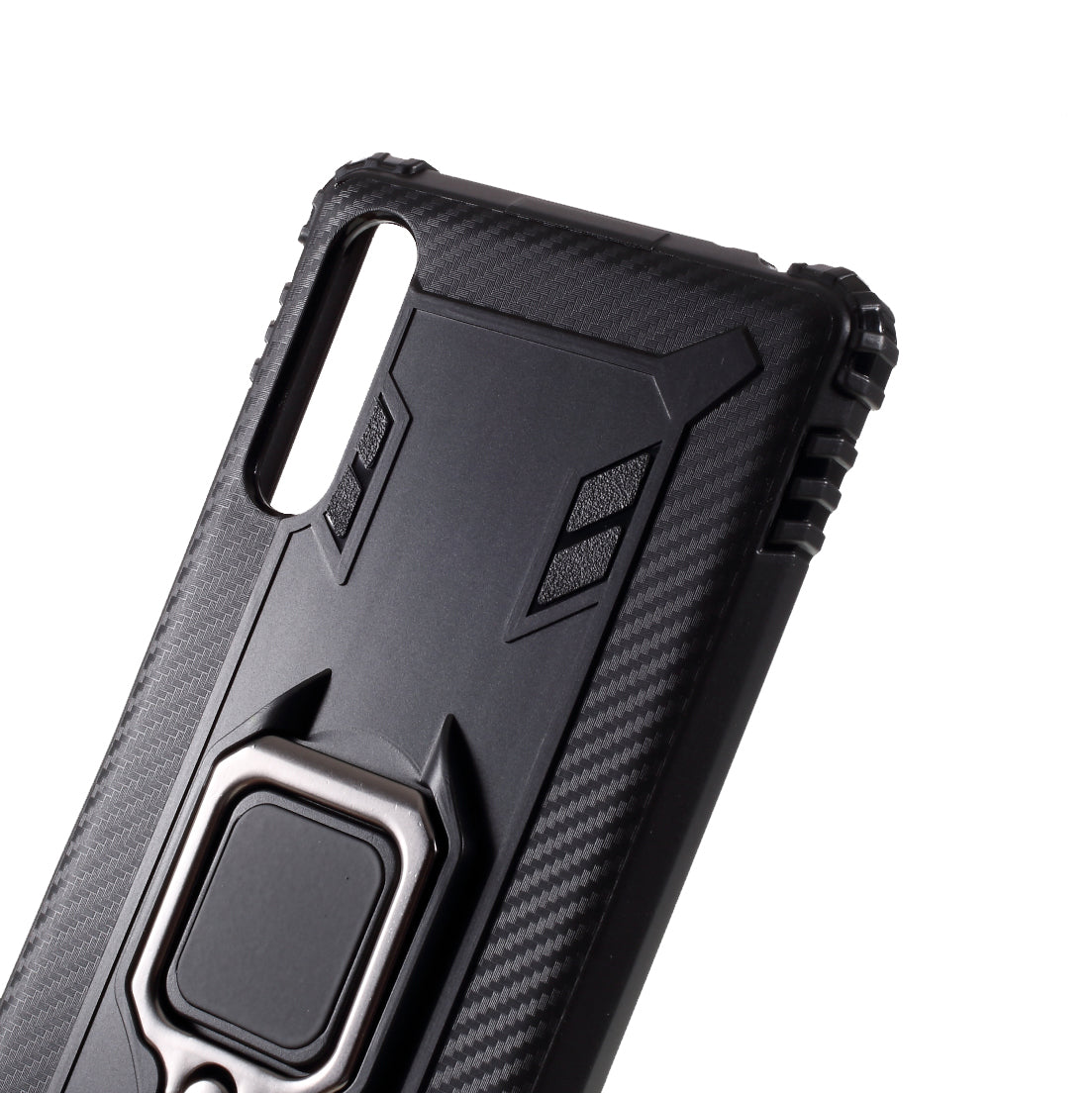Finger Ring TPU Phone Cover Case with Magnetic Sheet for Sony Xperia L4