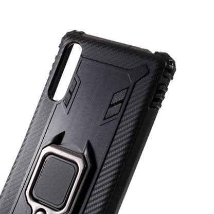 Finger Ring TPU Phone Cover Case with Magnetic Sheet for Sony Xperia L4