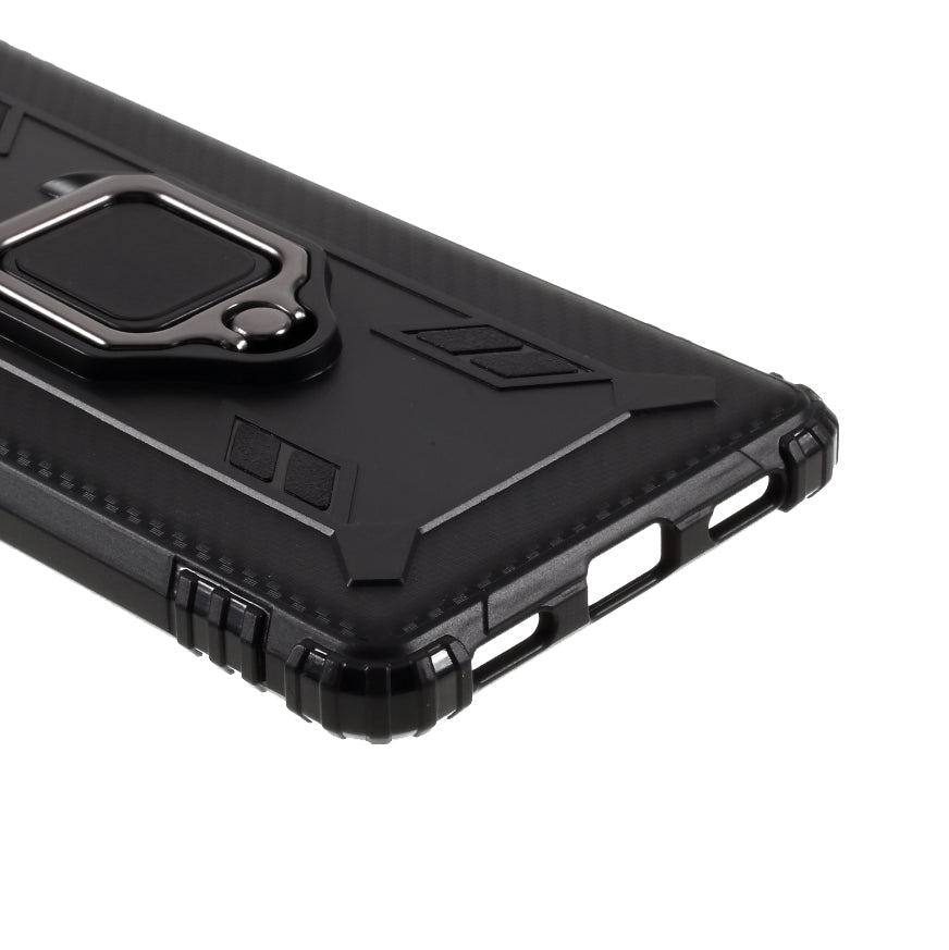 Finger Ring TPU Phone Cover Case with Magnetic Sheet for Sony Xperia L4