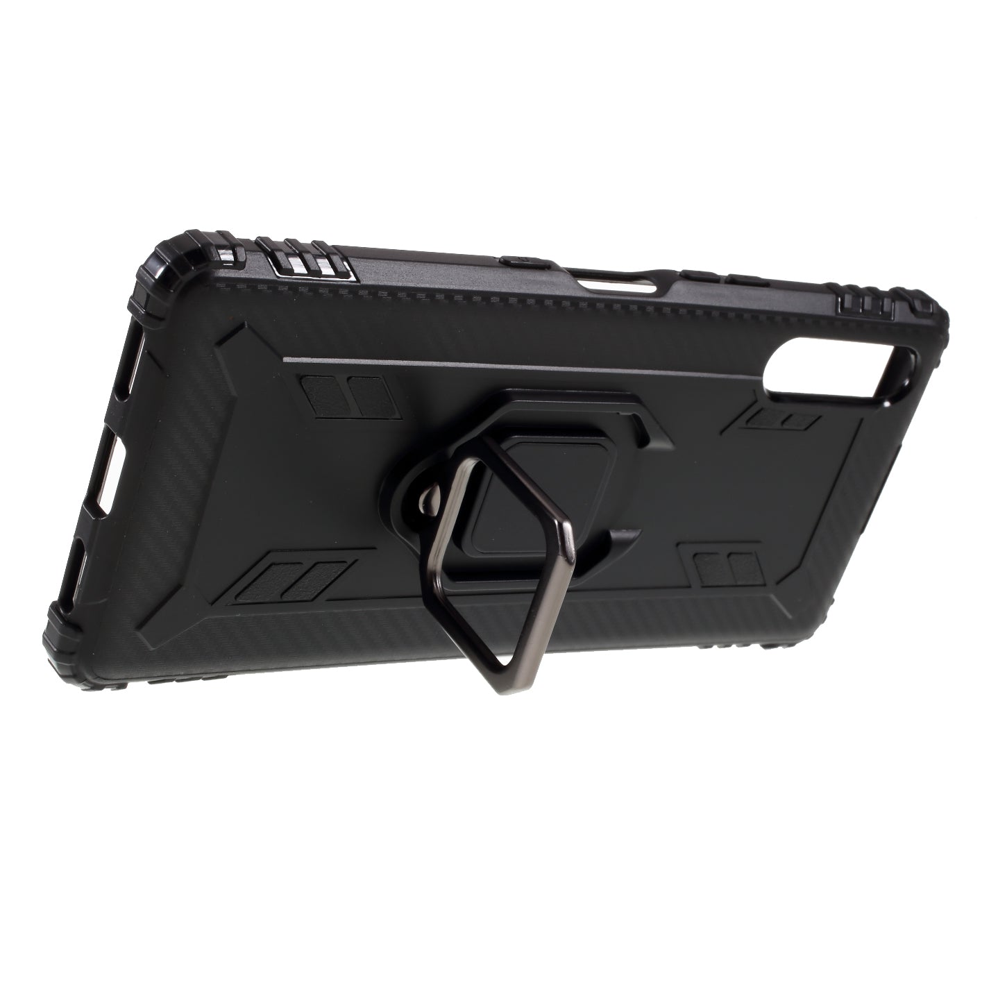 Finger Ring TPU Phone Cover Case with Magnetic Sheet for Sony Xperia L4