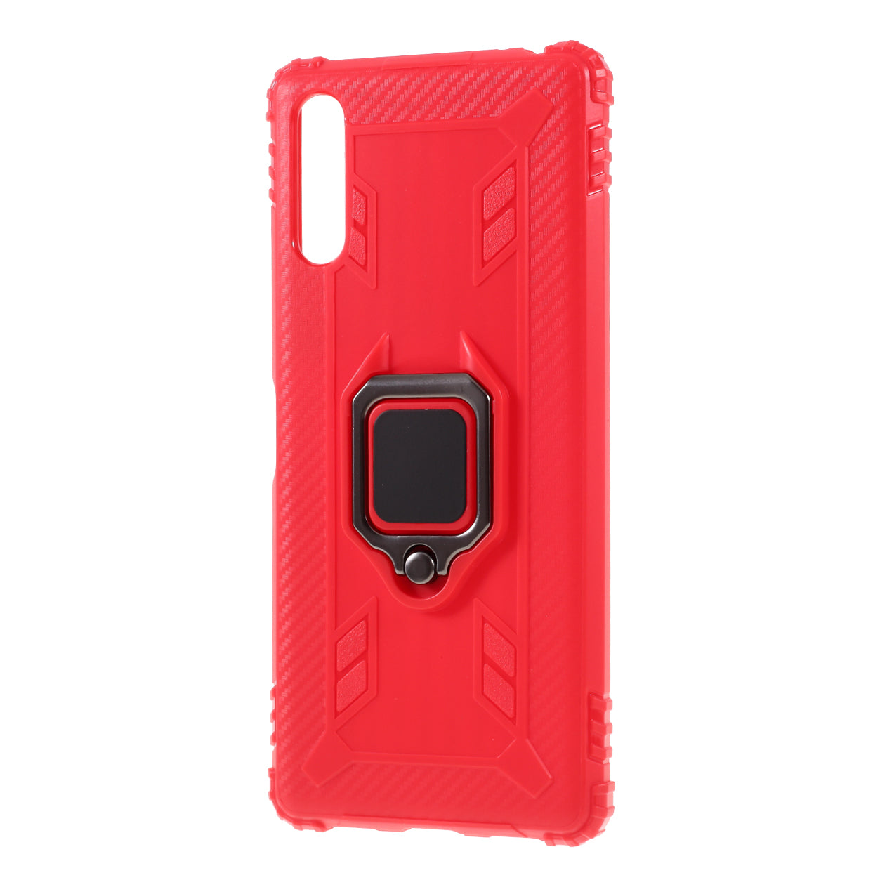 Finger Ring TPU Phone Cover Case with Magnetic Sheet for Sony Xperia L4