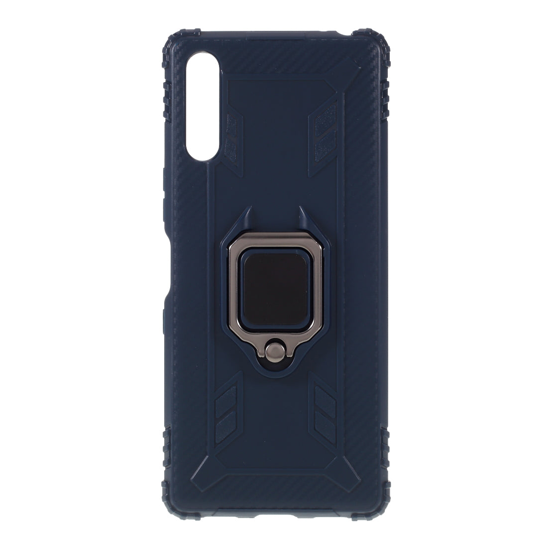 Finger Ring TPU Phone Cover Case with Magnetic Sheet for Sony Xperia L4