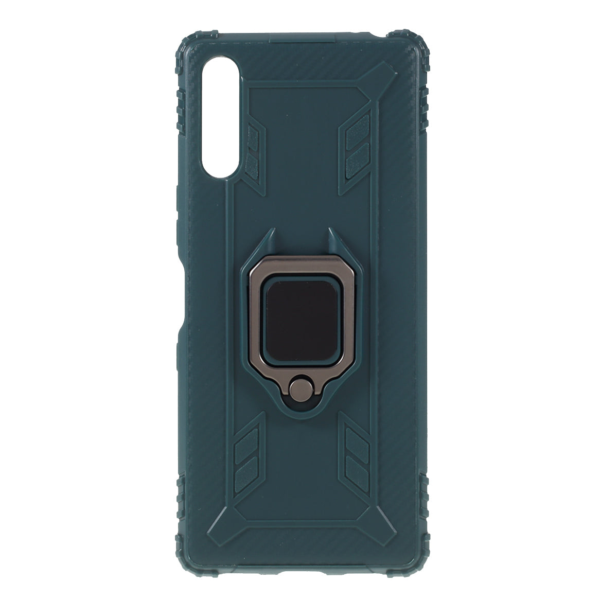 Finger Ring TPU Phone Cover Case with Magnetic Sheet for Sony Xperia L4