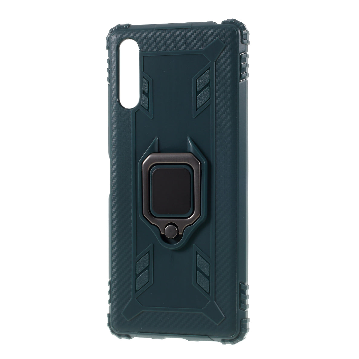Finger Ring TPU Phone Cover Case with Magnetic Sheet for Sony Xperia L4