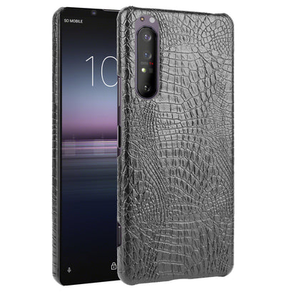 Crocodile Texture PU Leather Coated PC Phone Cover for Sony Xperia 1 II