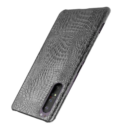 Crocodile Texture PU Leather Coated PC Phone Cover for Sony Xperia 1 II