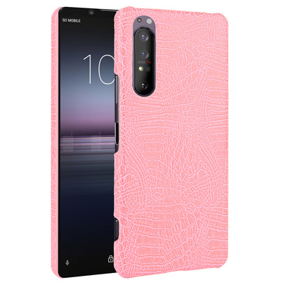 Crocodile Texture PU Leather Coated PC Phone Cover for Sony Xperia 1 II