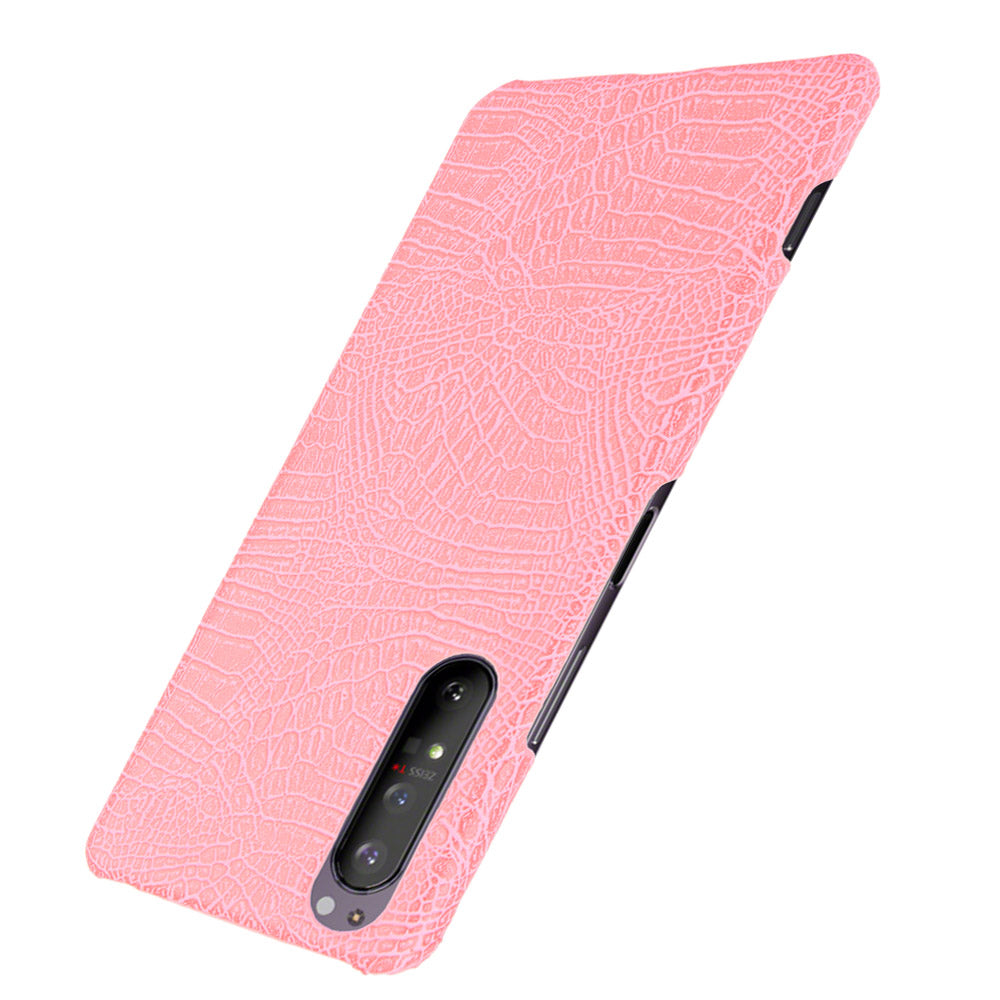 Crocodile Texture PU Leather Coated PC Phone Cover for Sony Xperia 1 II