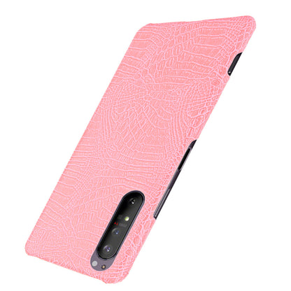 Crocodile Texture PU Leather Coated PC Phone Cover for Sony Xperia 1 II