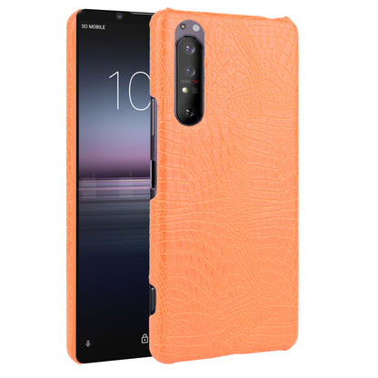 Crocodile Texture PU Leather Coated PC Phone Cover for Sony Xperia 1 II