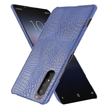 Crocodile Texture PU Leather Coated PC Phone Cover for Sony Xperia 1 II