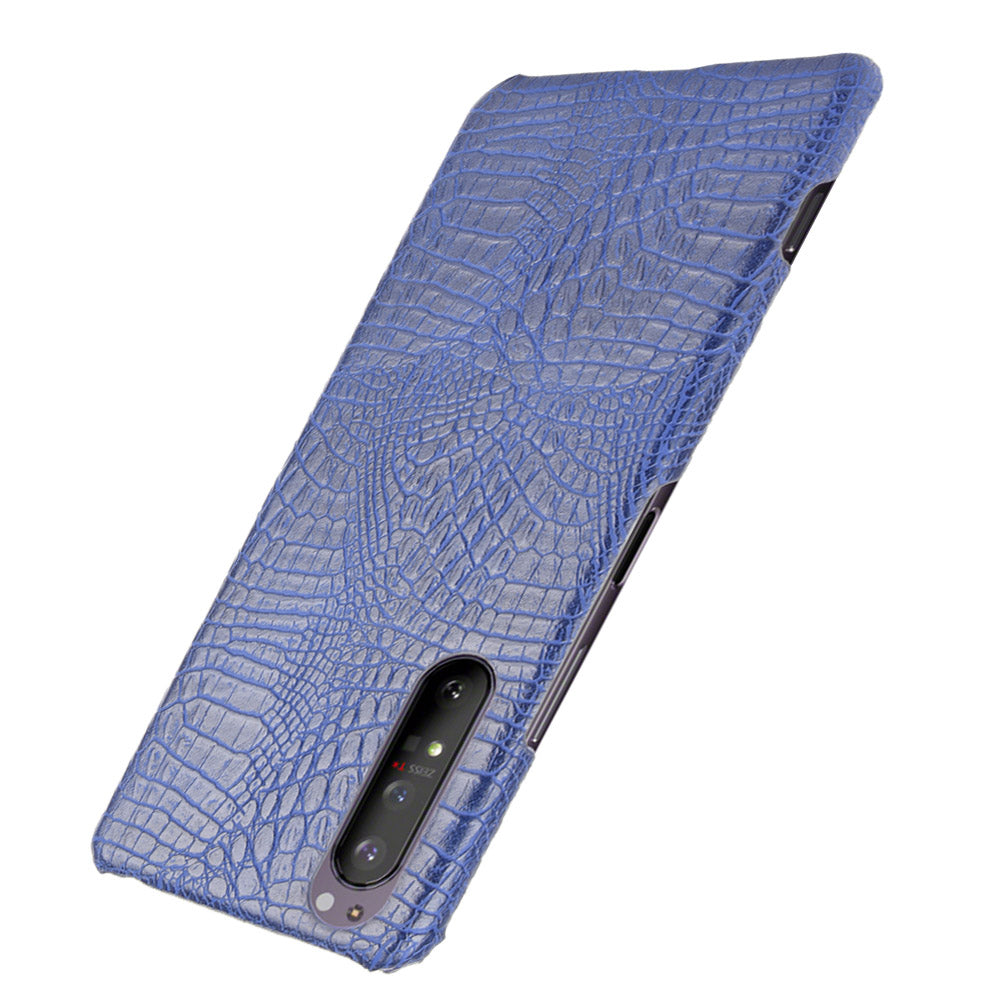 Crocodile Texture PU Leather Coated PC Phone Cover for Sony Xperia 1 II
