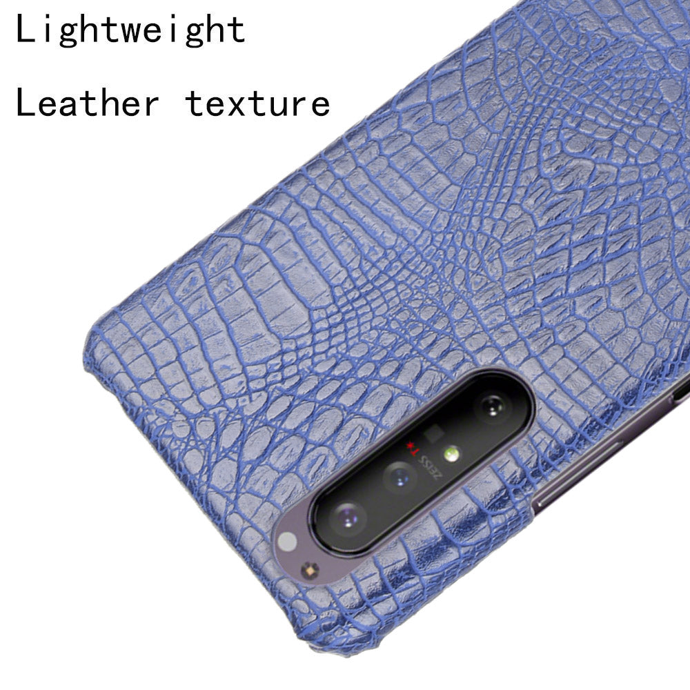 Crocodile Texture PU Leather Coated PC Phone Cover for Sony Xperia 1 II