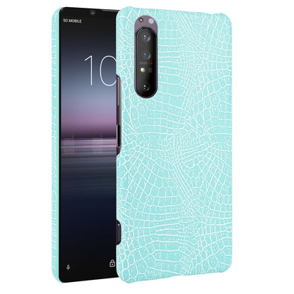 Crocodile Texture PU Leather Coated PC Phone Cover for Sony Xperia 1 II