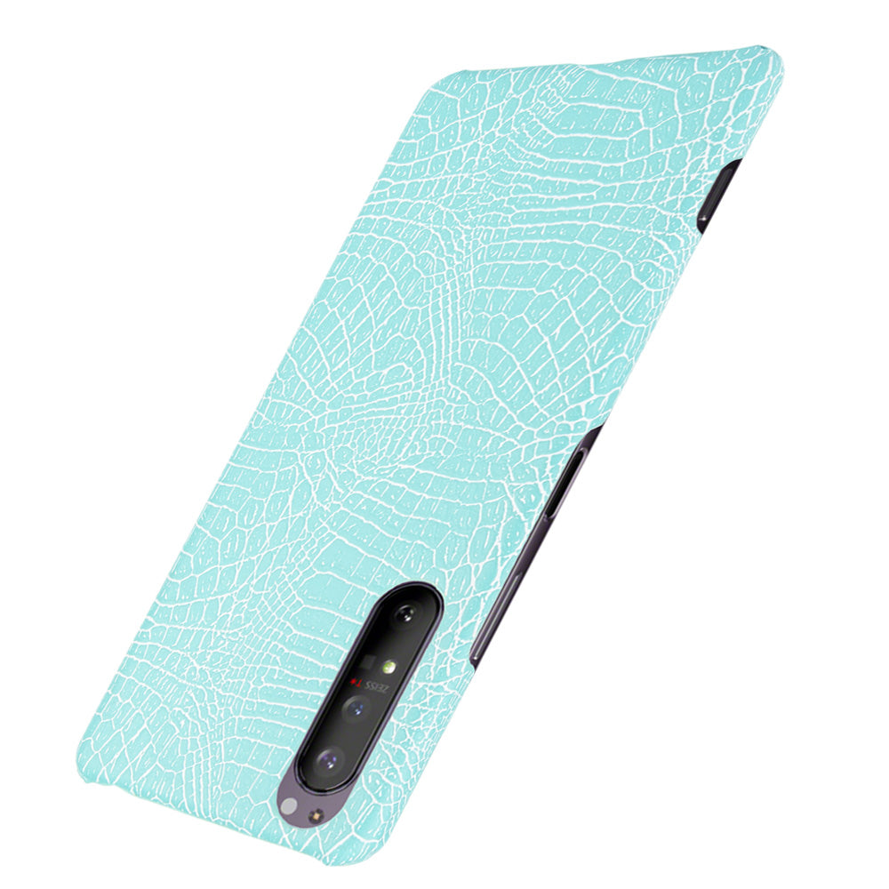 Crocodile Texture PU Leather Coated PC Phone Cover for Sony Xperia 1 II