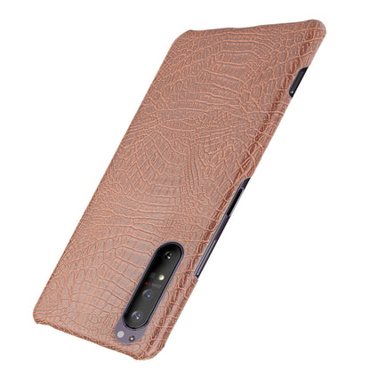 Crocodile Texture PU Leather Coated PC Phone Cover for Sony Xperia 1 II