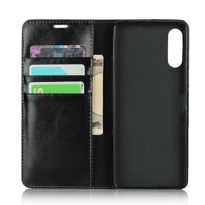 Crazy Horse Wallet Stand Genuine Leather Cover for Sony Xperia L4
