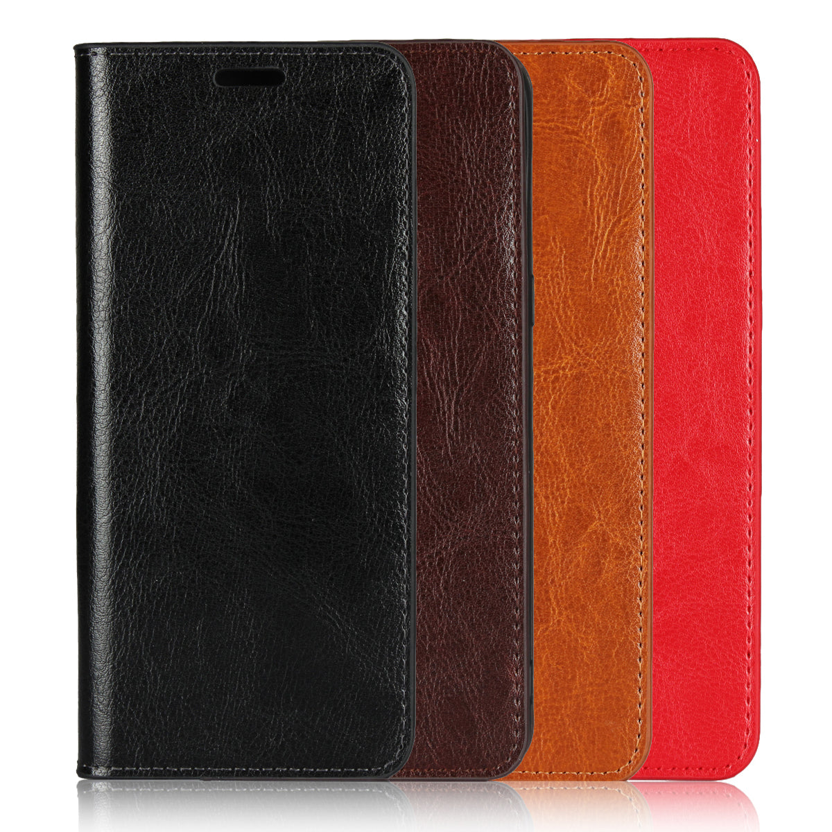 Crazy Horse Wallet Stand Genuine Leather Cover for Sony Xperia L4