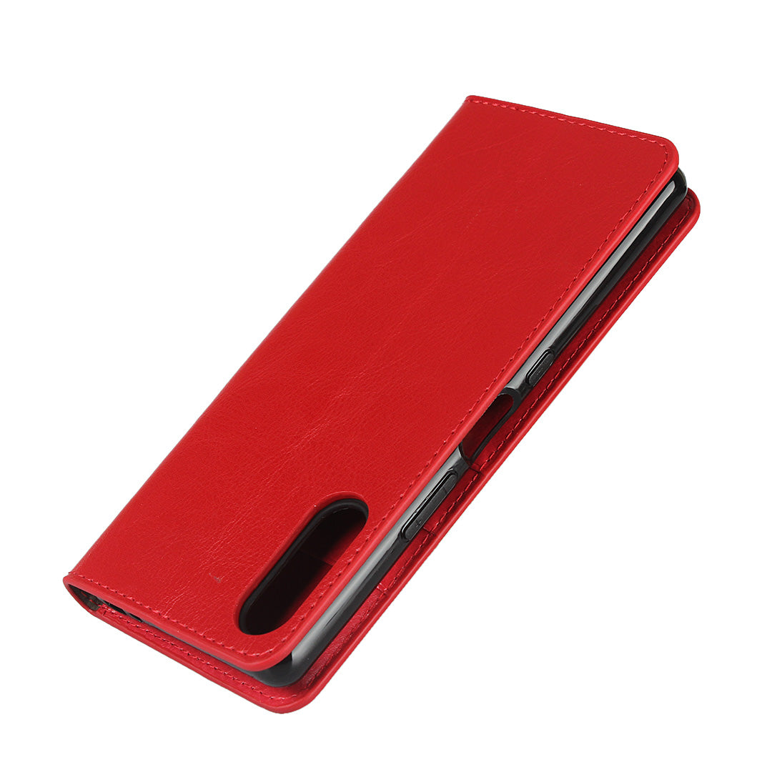 Crazy Horse Wallet Stand Genuine Leather Cover for Sony Xperia L4