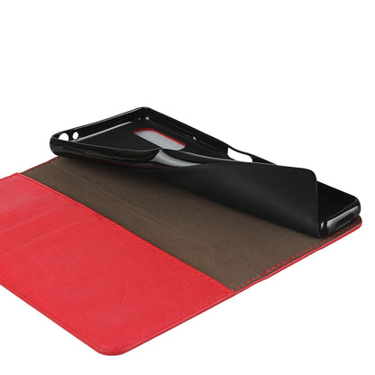 Crazy Horse Wallet Stand Genuine Leather Cover for Sony Xperia L4