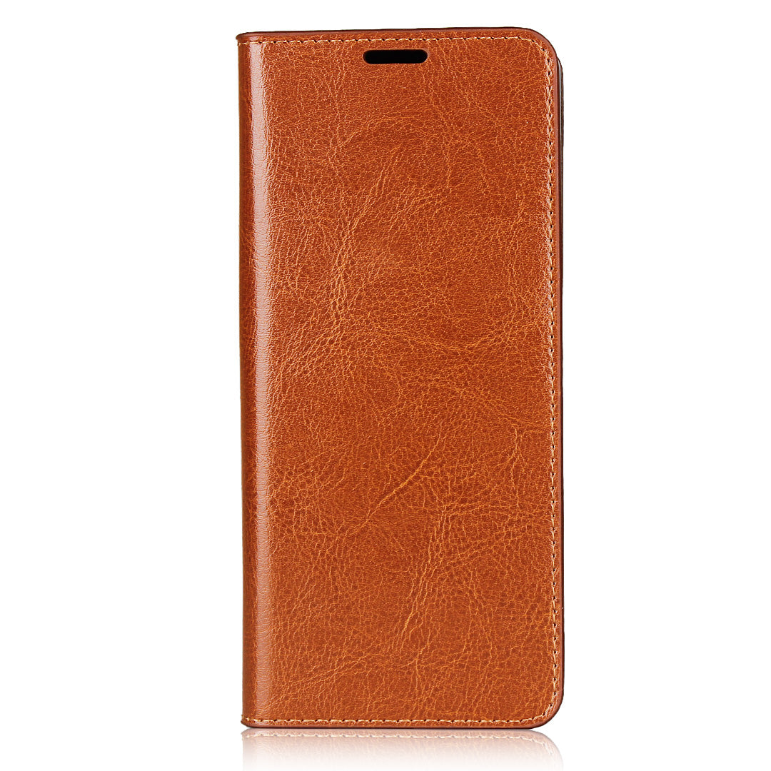 Crazy Horse Wallet Stand Genuine Leather Cover for Sony Xperia L4