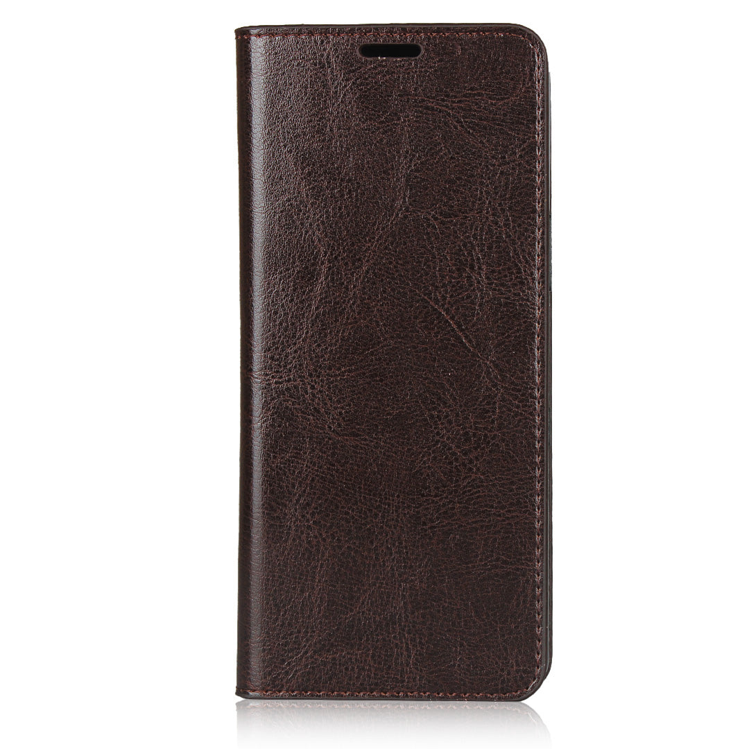 Crazy Horse Wallet Stand Genuine Leather Cover for Sony Xperia L4