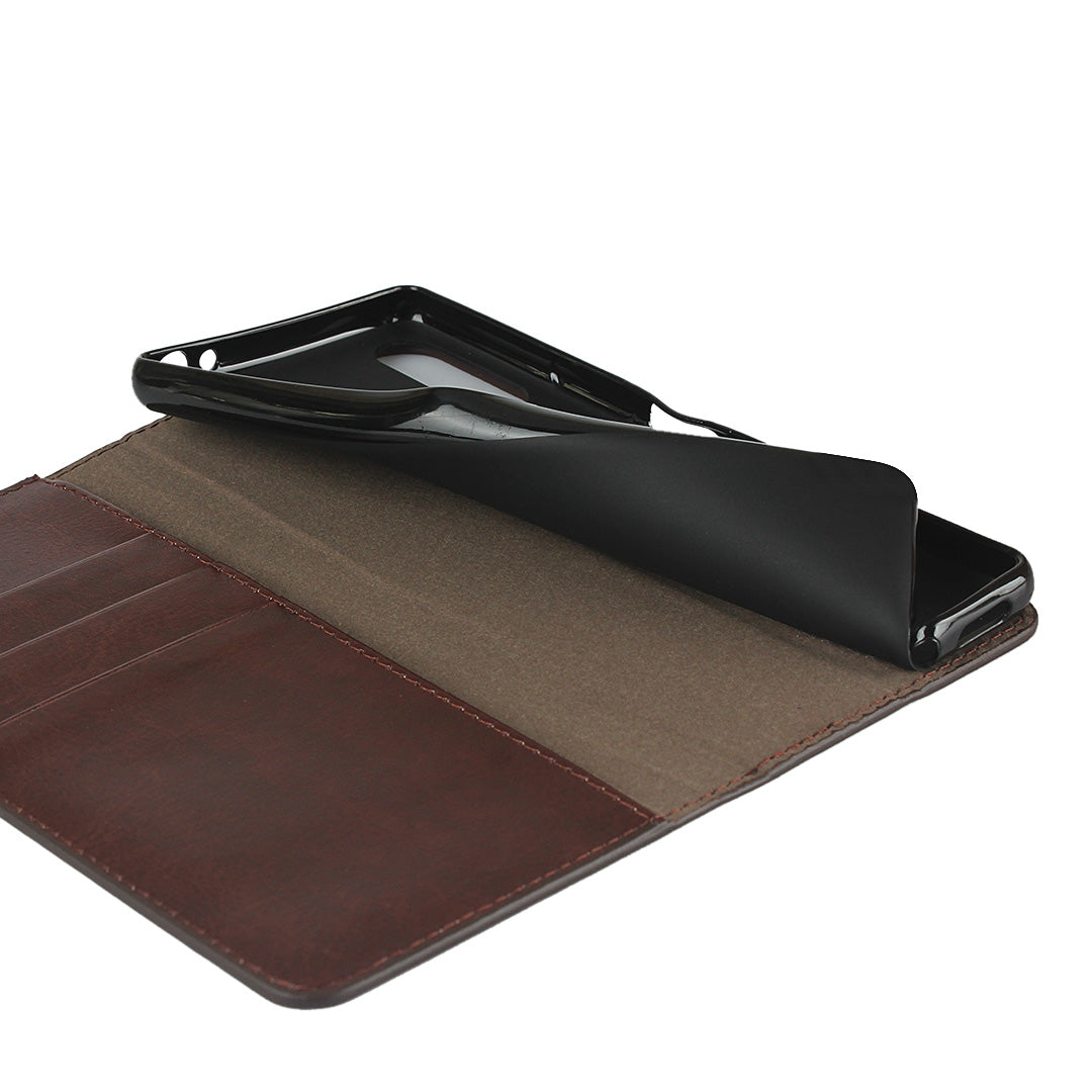 Crazy Horse Wallet Stand Genuine Leather Cover for Sony Xperia L4