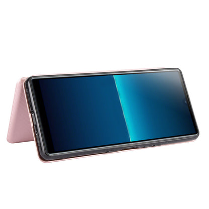 Carbon Fiber Auto-absorbed Leather Stand Protector Cover for Sony Xperia L4