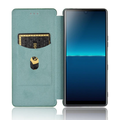 Carbon Fiber Auto-absorbed Leather Stand Protector Cover for Sony Xperia L4