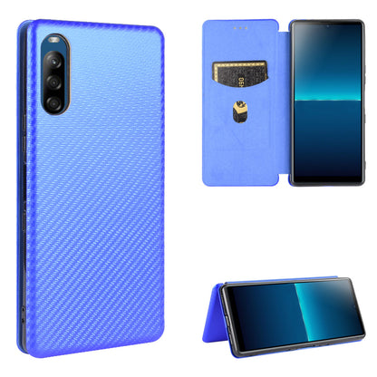Carbon Fiber Auto-absorbed Leather Stand Protector Cover for Sony Xperia L4