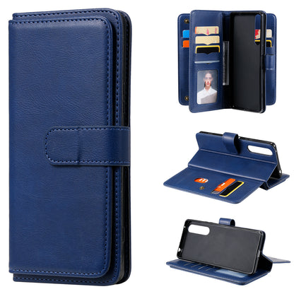 KT Multi-functional Series-1 10 Card Slots Wallet TPU+PU Leather Phone Shell for Sony Xperia 1 II