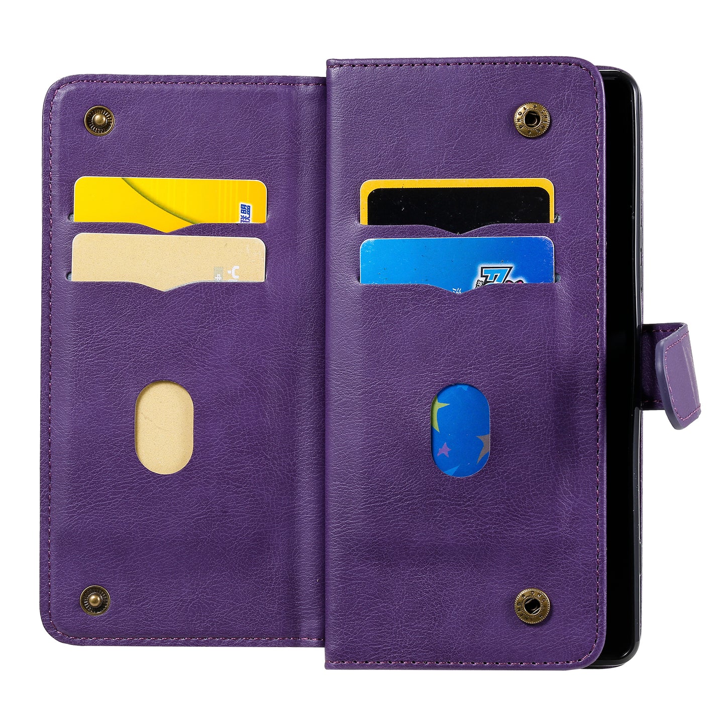 KT Multi-functional Series-1 10 Card Slots Wallet TPU+PU Leather Phone Shell for Sony Xperia 1 II