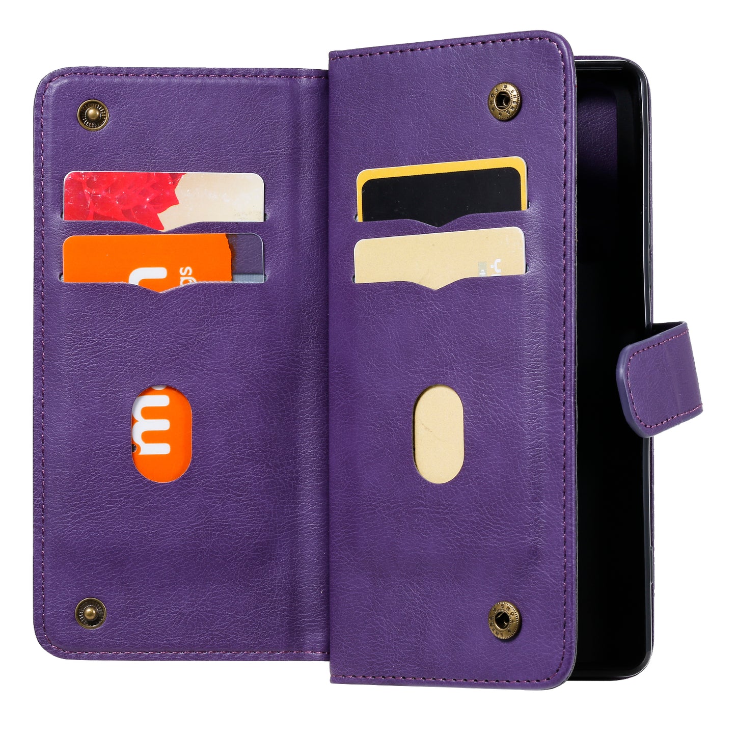 KT Multi-functional Series-1 10 Card Slots Wallet TPU+PU Leather Phone Shell for Sony Xperia 1 II