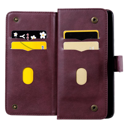 KT Multi-functional Series-1 10 Card Slots Wallet TPU+PU Leather Phone Shell for Sony Xperia 1 II