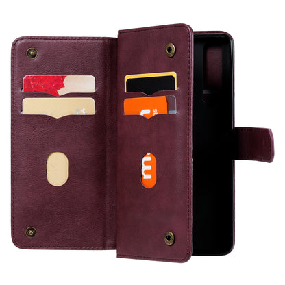 KT Multi-functional Series-1 10 Card Slots Wallet TPU+PU Leather Phone Shell for Sony Xperia 1 II
