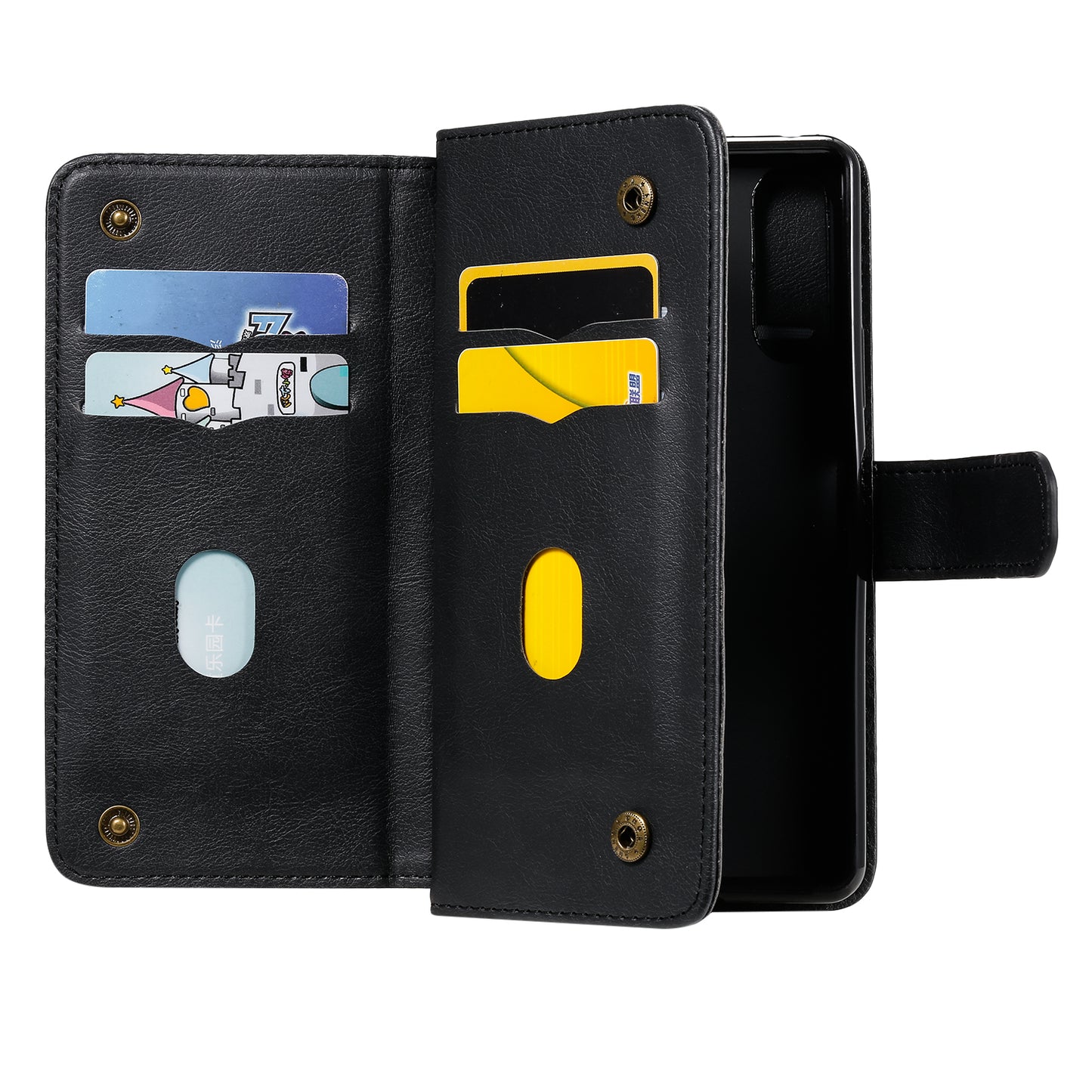 KT Multi-functional Series-1 10 Card Slots Leather Wallet Case for Sony Xperia 10 II