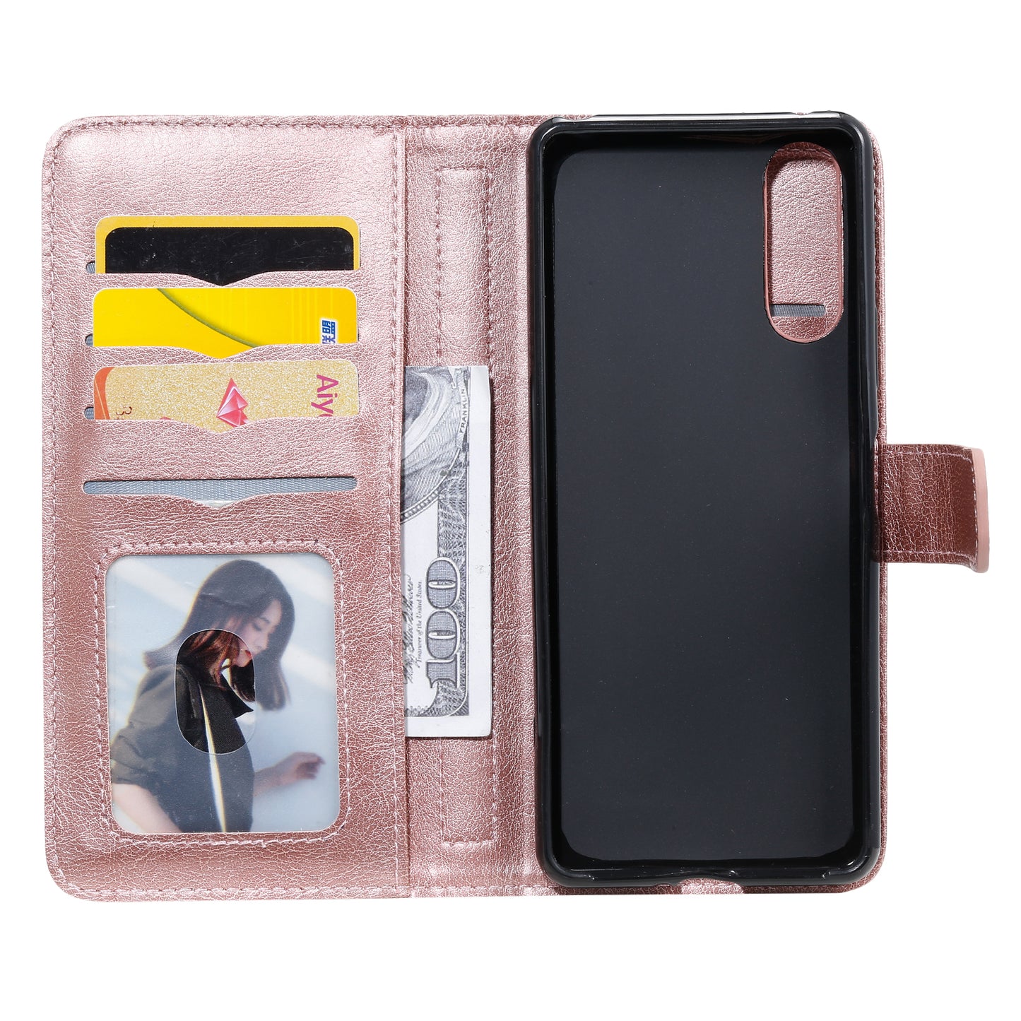 KT Multi-functional Series-1 10 Card Slots Leather Wallet Case for Sony Xperia 10 II