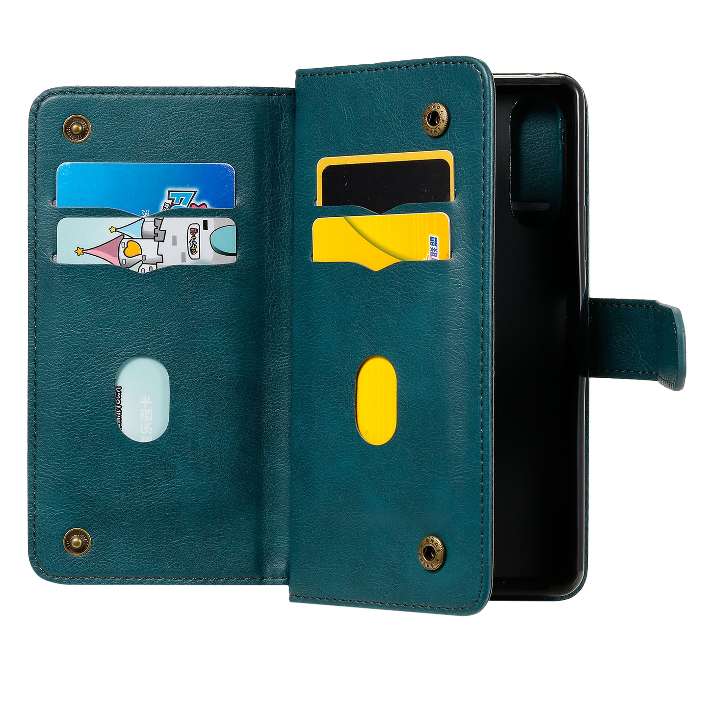 KT Multi-functional Series-1 10 Card Slots Leather Wallet Case for Sony Xperia 10 II