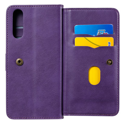 KT Multi-functional Series-1 10 Card Slots Leather Wallet Case for Sony Xperia 10 II