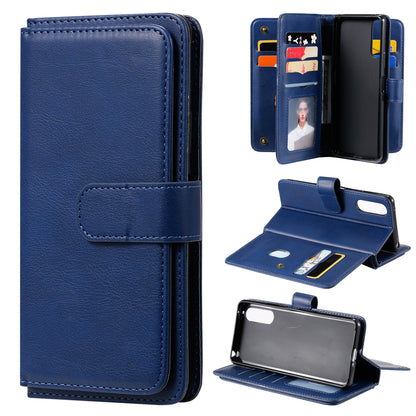 KT Multi-functional Series-1 10 Card Slots Leather Wallet Case for Sony Xperia 10 II