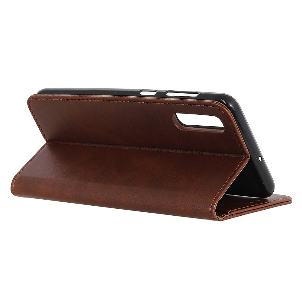 Auto-absorbed Split Leather Cover for Sony Xperia 5 II