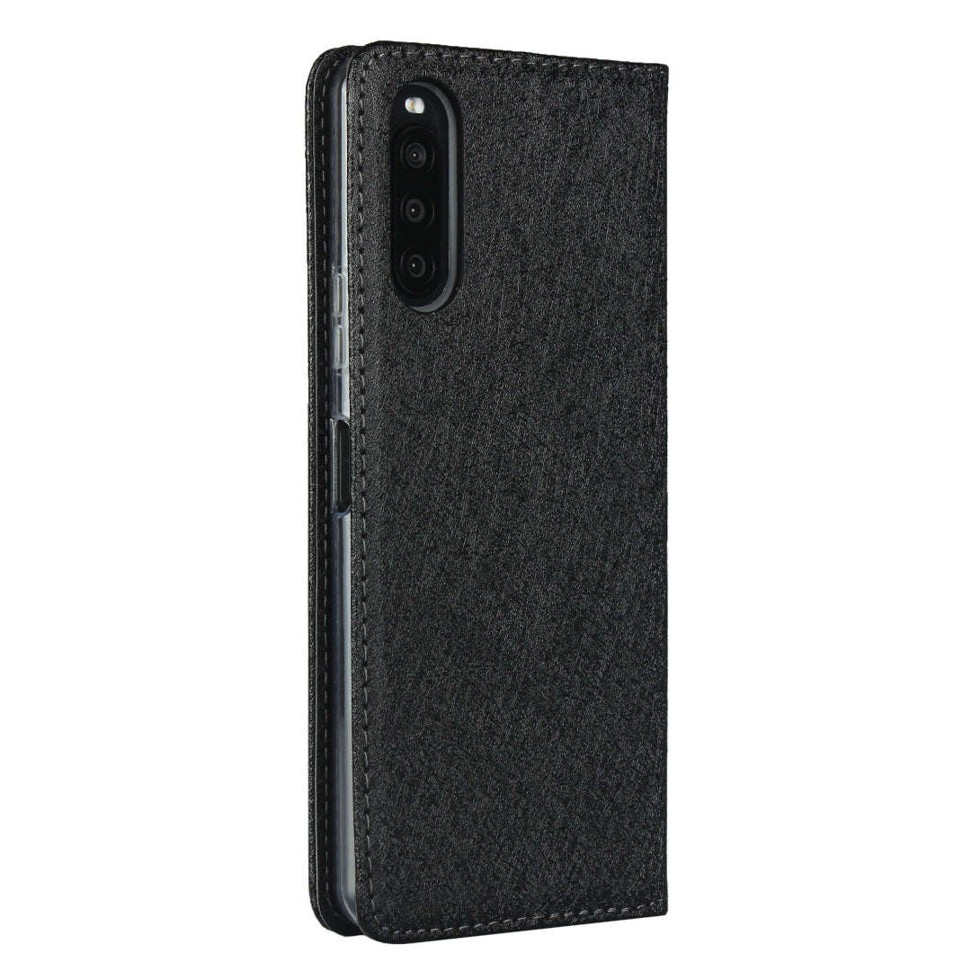 Silk Surface Leather with Strap Cover for Sony Xperia 10 II