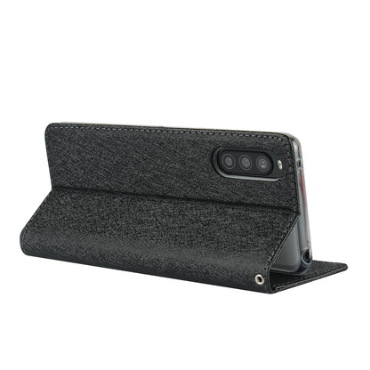 Silk Surface Leather with Strap Cover for Sony Xperia 10 II