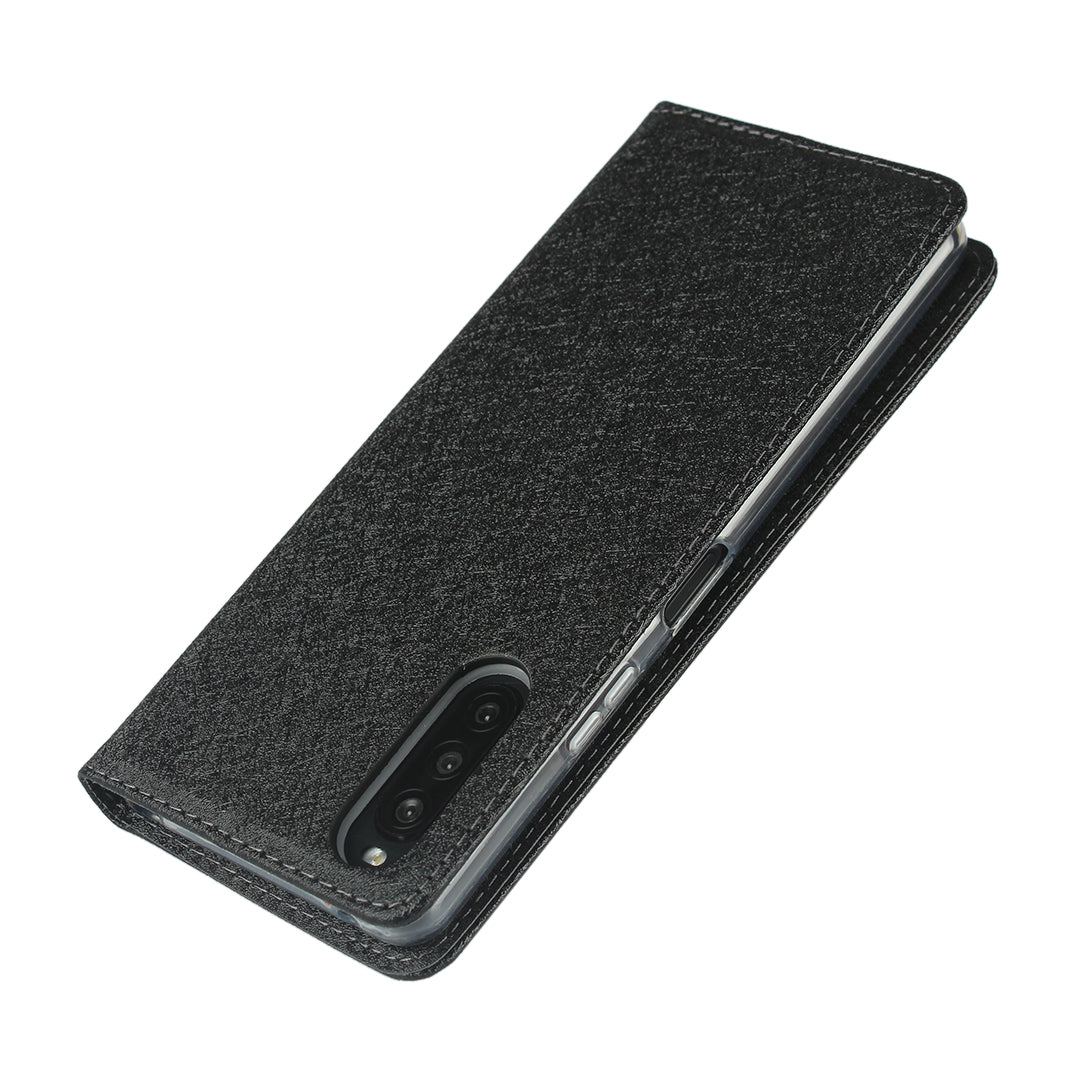 Silk Surface Leather with Strap Cover for Sony Xperia 10 II